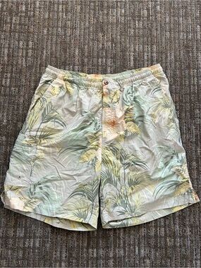Tommy Bahama Vintage Tropical Palm & Floral Swim Trunks - Men's Large